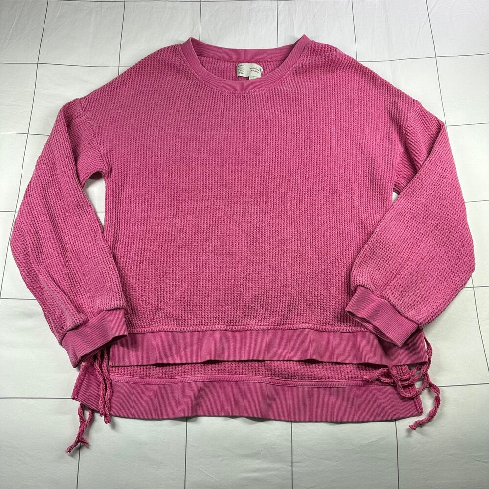 Pink Waffle Knit Women’s Top #B
